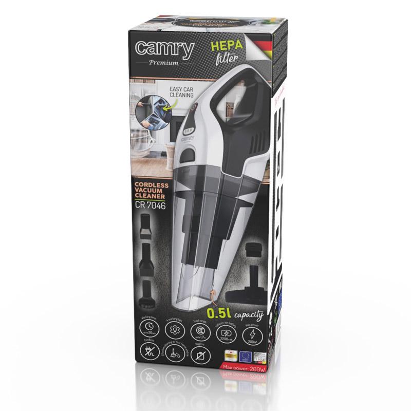 Пылесос вертикальный Camry CR 7046 беспроводной без мешка ручной аккумуляторный 200 Вт - фото 10 Пылесос вертикальный Camry CR 7046 беспроводной без мешка ручной аккумуляторный 200 Вт - фото 10