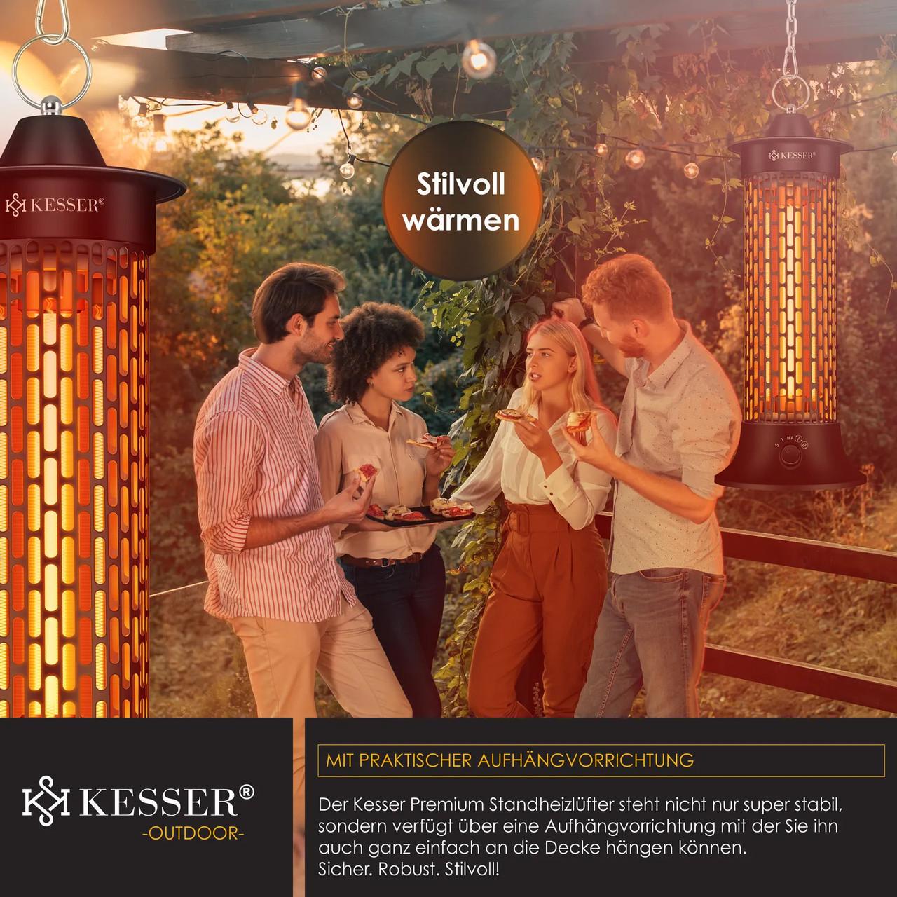 Инфракрасный обогреватель KESSER 1200 Вт IP55 Черный (14232sc) - фото 5 Инфракрасный обогреватель KESSER 1200 Вт IP55 Черный (14232sc) - фото 5