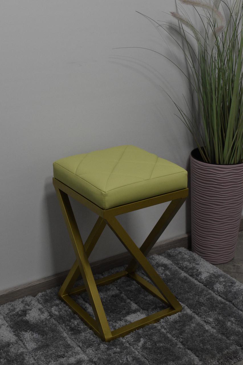 Табурет кухонний Каламіт-Z Лофт з м'яким сидінням 30х30х45 см Салатовий (29519060)