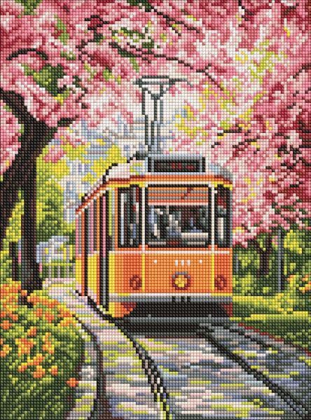 Алмазная мозаика Ideyka Цветущая дорога 30x40 см (Id-AMO8206)