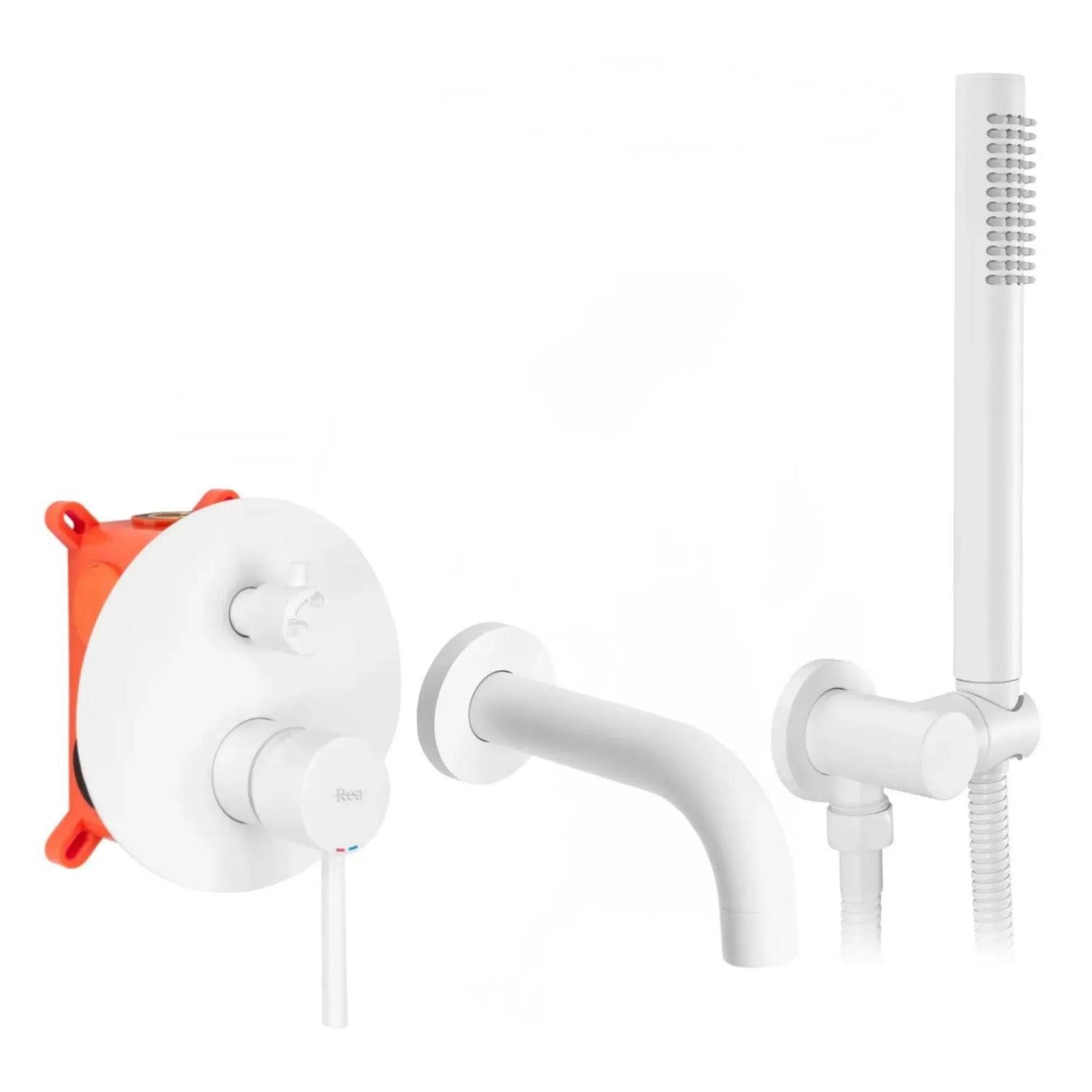 Смеситель скрытого монтажа REA B6440 LUNGO reac-00000000578 с переключателем Белый (165446)