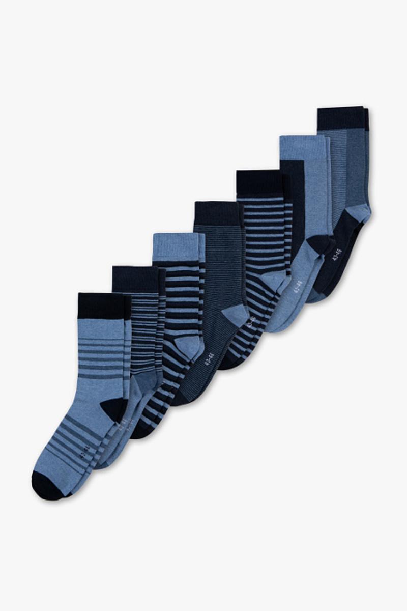 Шкарпетки C&A смужка нар. 43-46 7 шт. Синій (9517679840505)