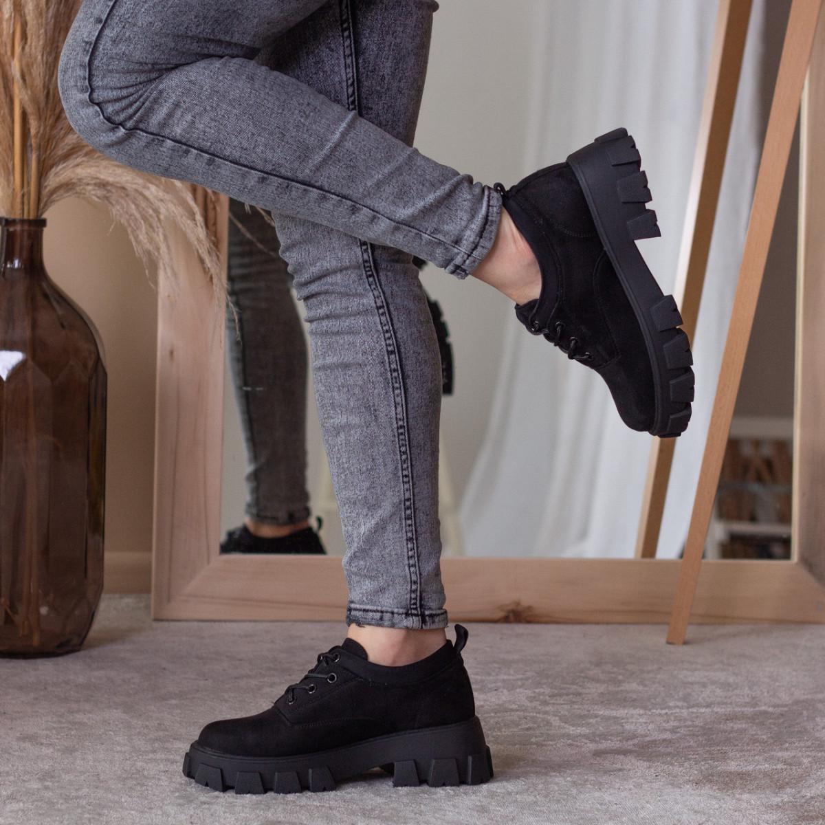 Броги женские Fashion р. 37 24 см Черный (2529)