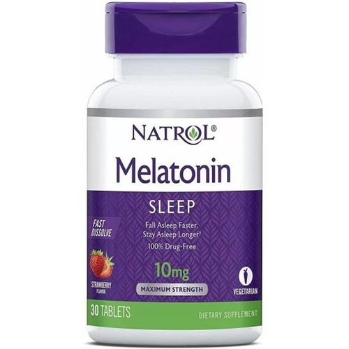 Мелатонін для сну Natrol Melatonin Sleep 10 мг  30 Tabs Strawberry Flavor