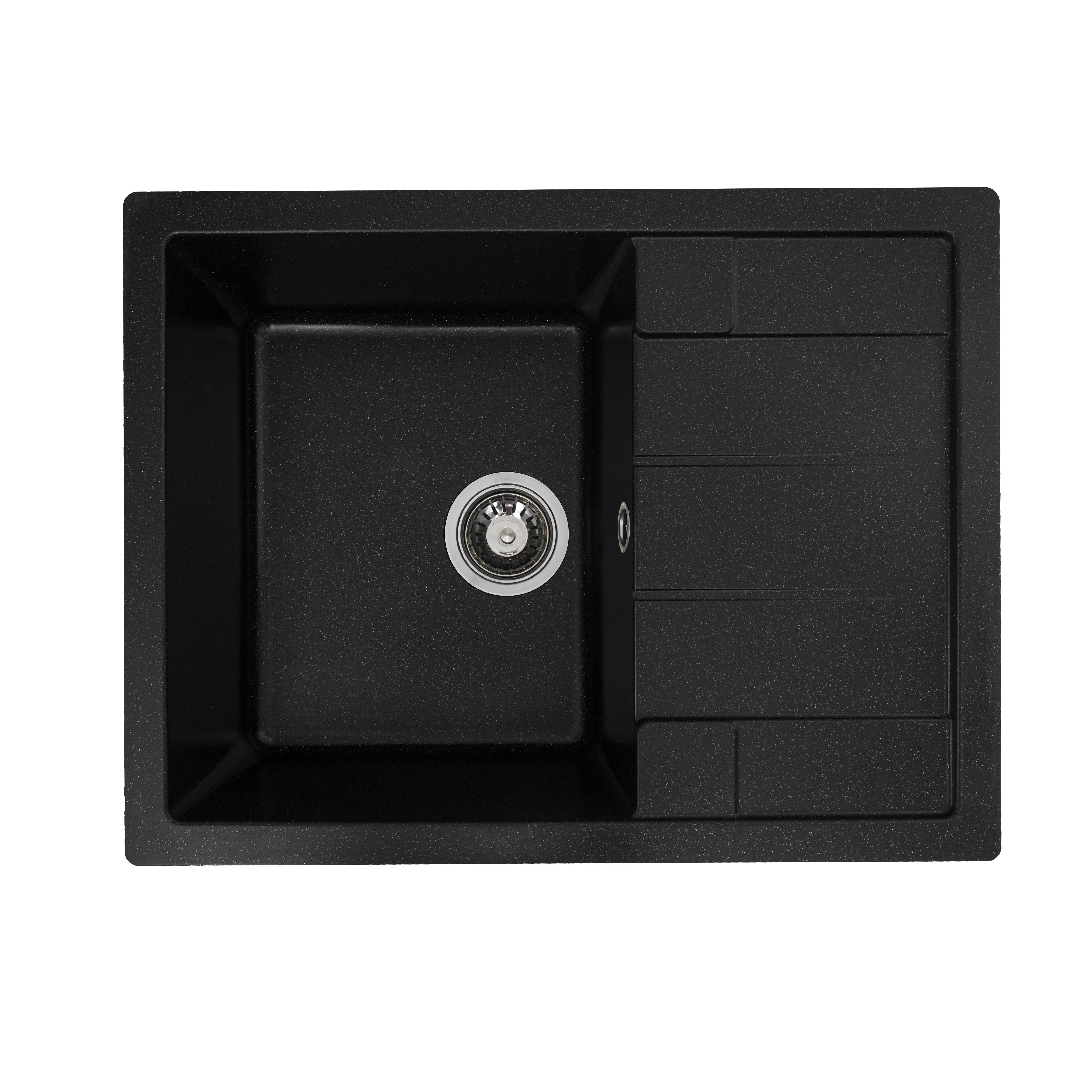 Мойка для кухни Platinum 6550 Intenso гранит матовый Black/Gold (000027962) Мойка для кухни Platinum 6550 Intenso гранит матовый Black/Gold (000027962)