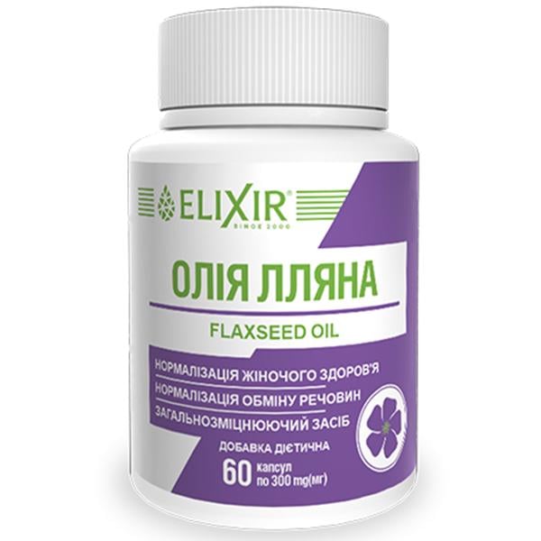 Масло льняное Elixir Flaxseed Oil 60 капс. (000025449)