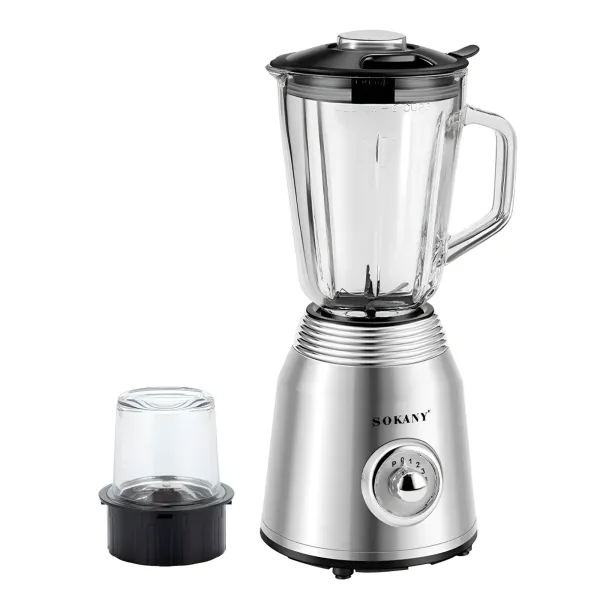 Стационарный Блендер измельчитель Sokany SK-186 стальной с чашей 1,5 л - фото 3 Стационарный Блендер измельчитель Sokany SK-186 стальной с чашей 1,5 л - фото 3