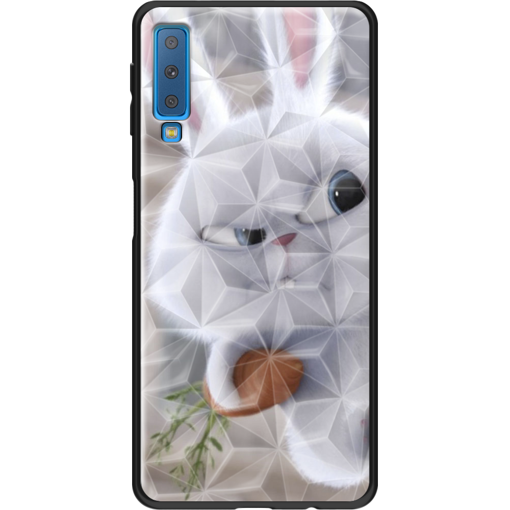 Чехол Boxface Samsung A750 Galaxy A7 2018 Rabbit Snowball Черный силикон с призмой (35481-up1116-37864)