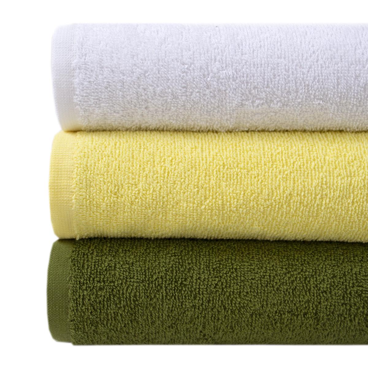 Набір рушників Lotus Home Basic 3 шт. 400 г/кв. м 30x50 см Зелений/Жовтий/Білий (svt-2000022342414) - фото 2