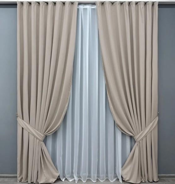 Штори Petek з мікровелюру 1,5х2,9 м 2 шт. Таш (1828ш 33-0820)