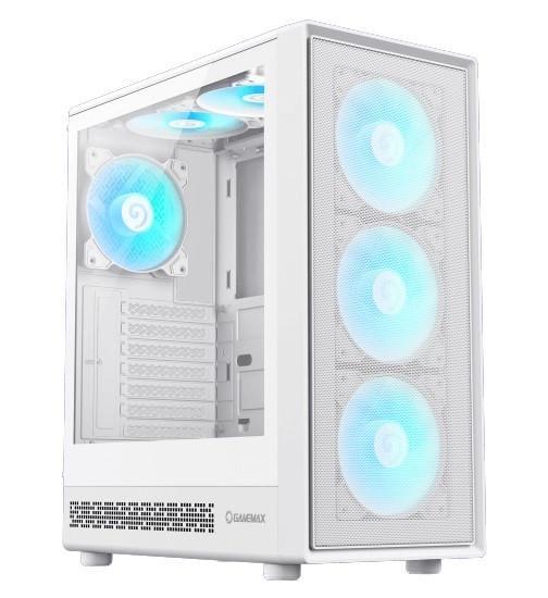 Корпус GameMax Storm 2 AW, белый, без БП, Midi Tower, ATX / Micro ATX / Mini-ITX, 1xType-C / 1xUSB 3.0 / 1xUSB 2.0, макс. CPU -
