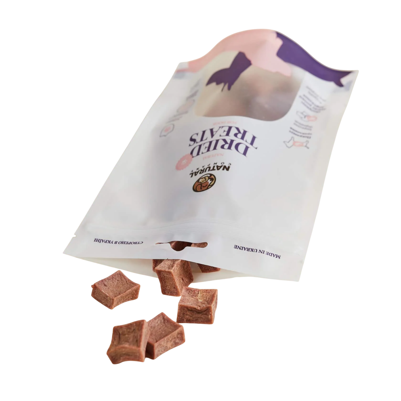 Ласощі для собак мясні кубики з яловичини для дресирування 100 г (979-04)