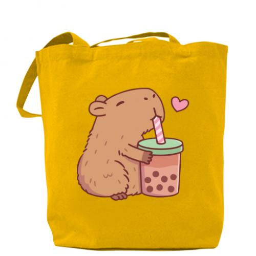 Шоппер Boba tea capybara Желтый (14709231-6-188160)