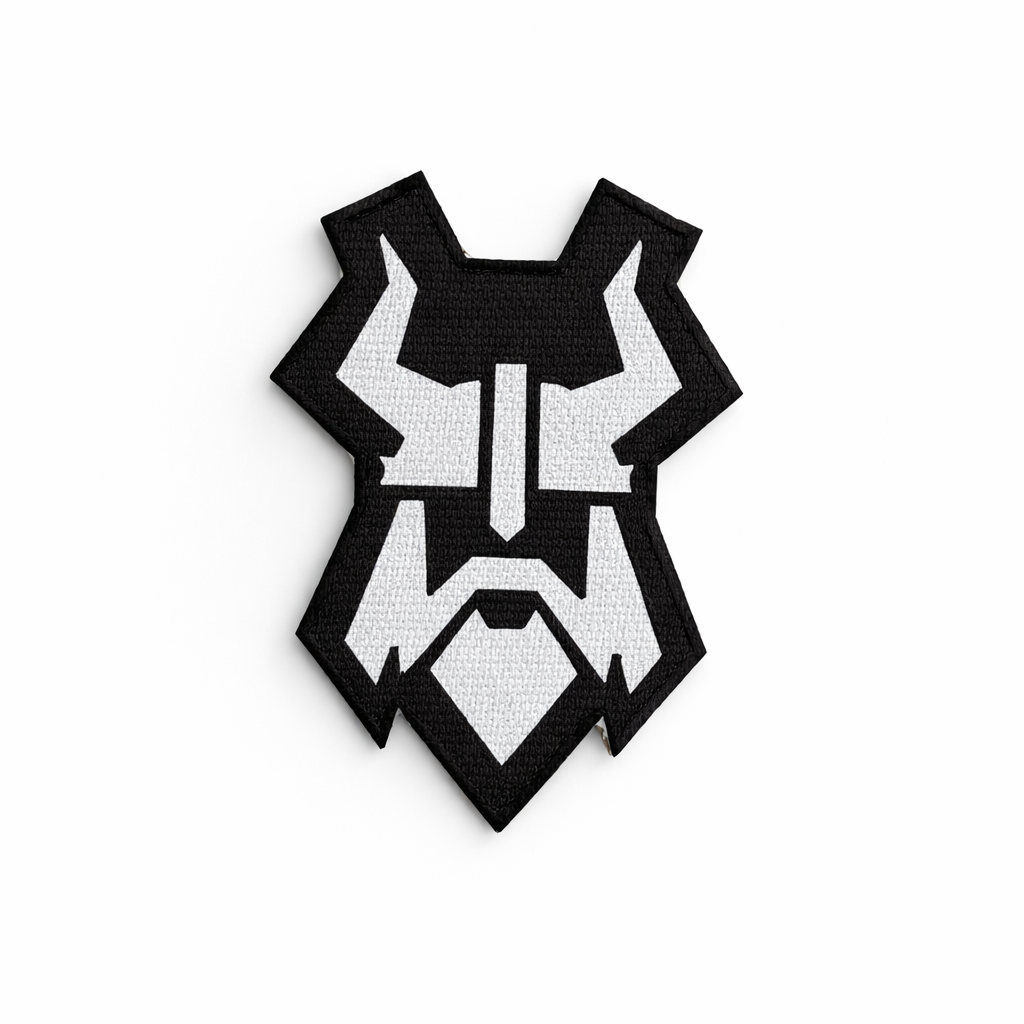 Шеврон на липучке Laser Cut Викинг Viking 5х7 см Черный/Белый
