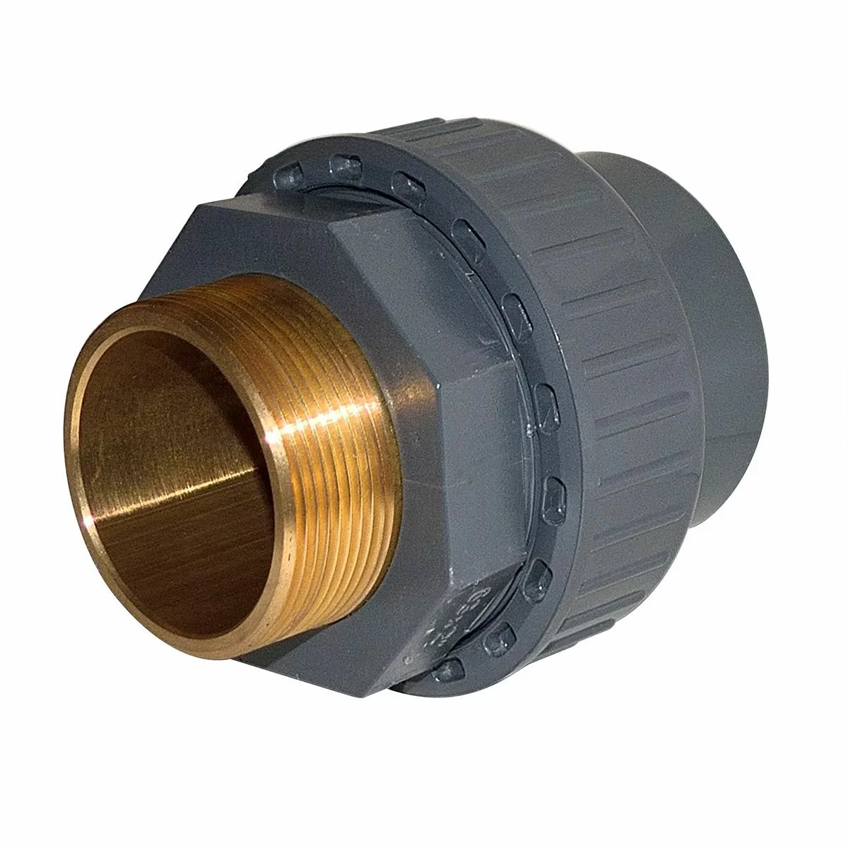 Муфта Effast RGRBND063G,N ПВХ переходная с наружной резьбой латунь d 63x2