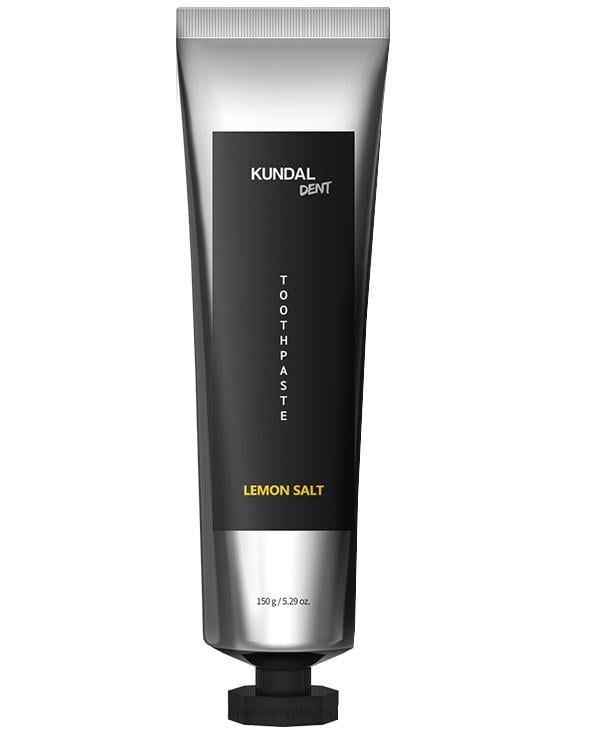 Зубна паста зі смаком лимона та солі Lemon Salt Toothpaste Kundal 150 г (8809693747455)