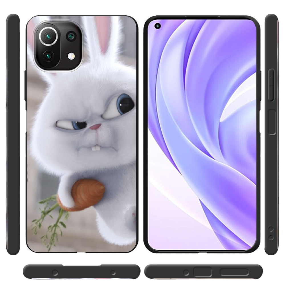 Чехол Boxface Xiaomi Mi 11 Lite Rabbit Snowball Черный силикон (42128-up1116-44012) - фото 2 Чехол Boxface Xiaomi Mi 11 Lite Rabbit Snowball Черный силикон (42128-up1116-44012) - фото 2
