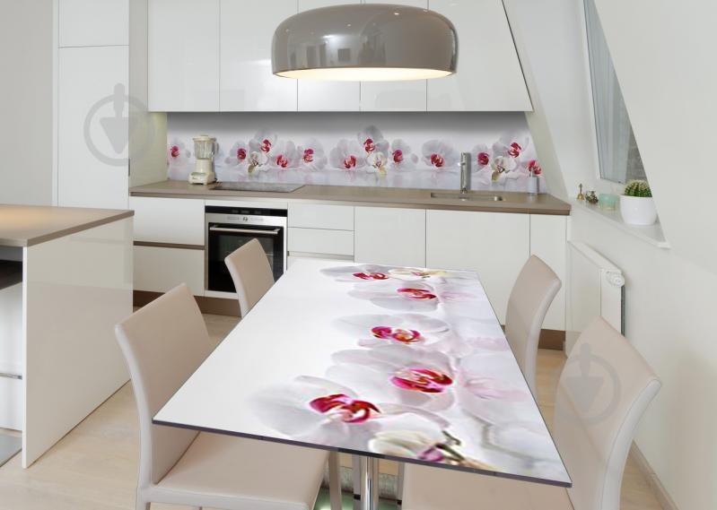 Наклейка 3Д виниловая на стол Zatarga «Дыхание шёлка» 650х1200 мм для домов, квартир, столов, кофейн, кафе