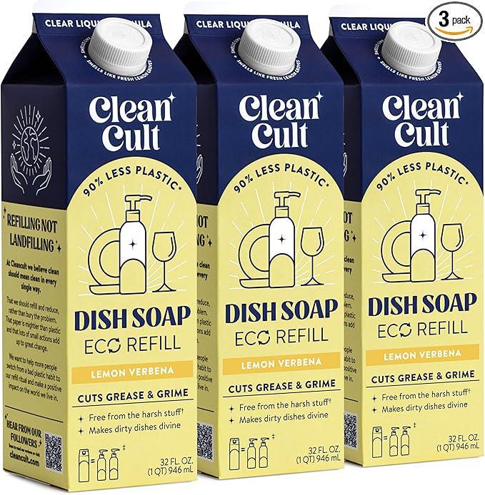 Засіб для миття посуду видаляє жир і бруд Cleancult 946 мл 3 шт.