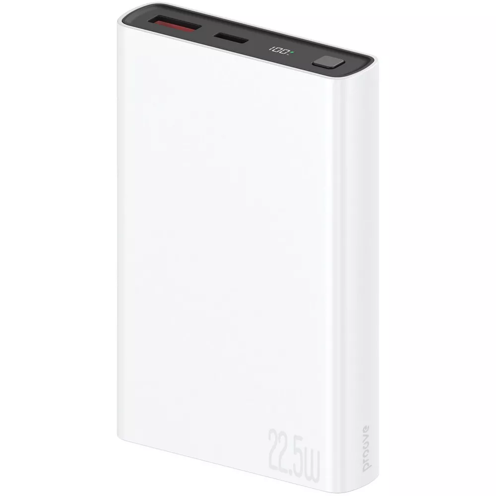 Повербанк Proove Hyper Flux Plus быстрая зарядка 22,5W 10000 mAh Белый