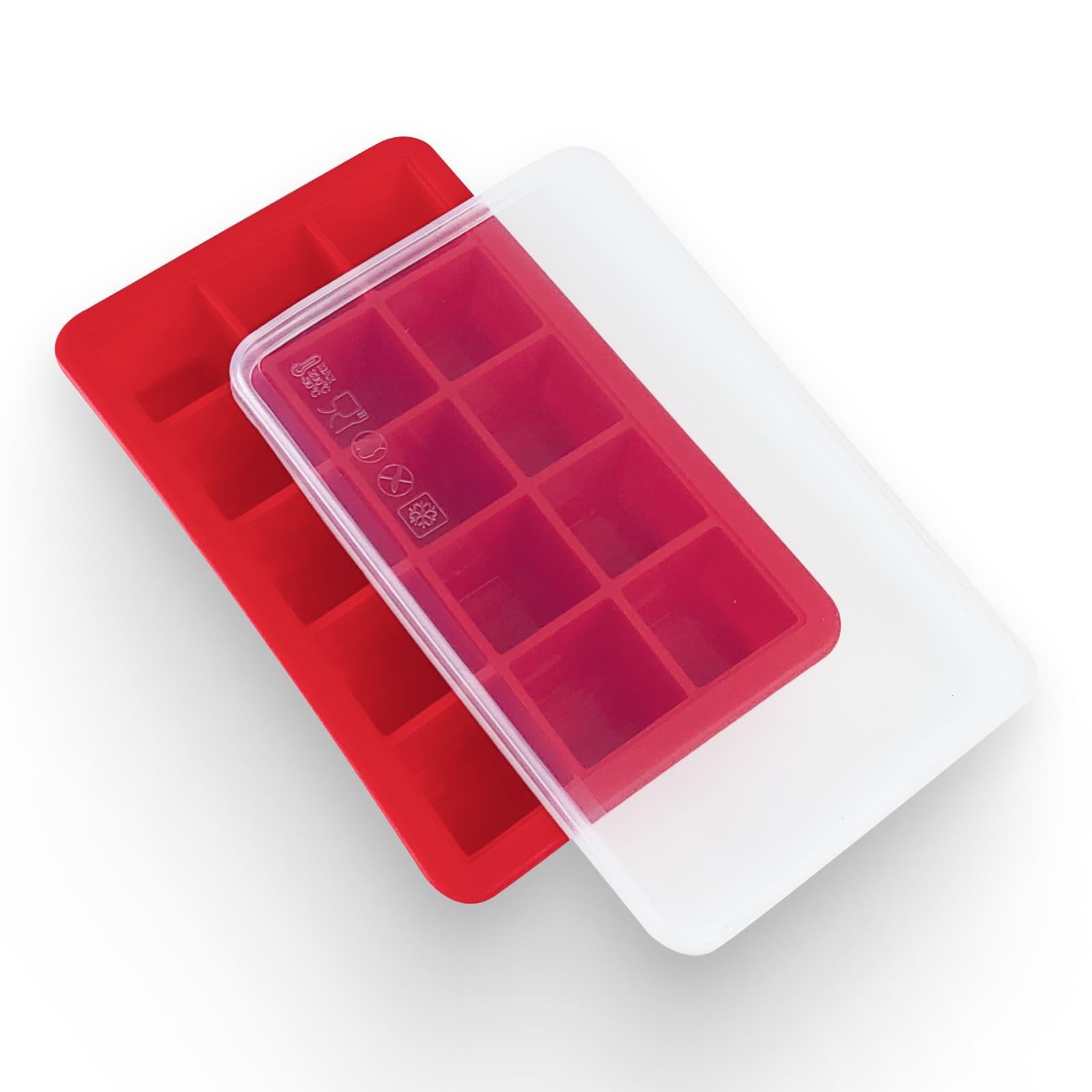 Форма для льоду з кришкою Olin&Olin 15 кубиків по 33х33 мм Червоний (8821-M-15-Red)