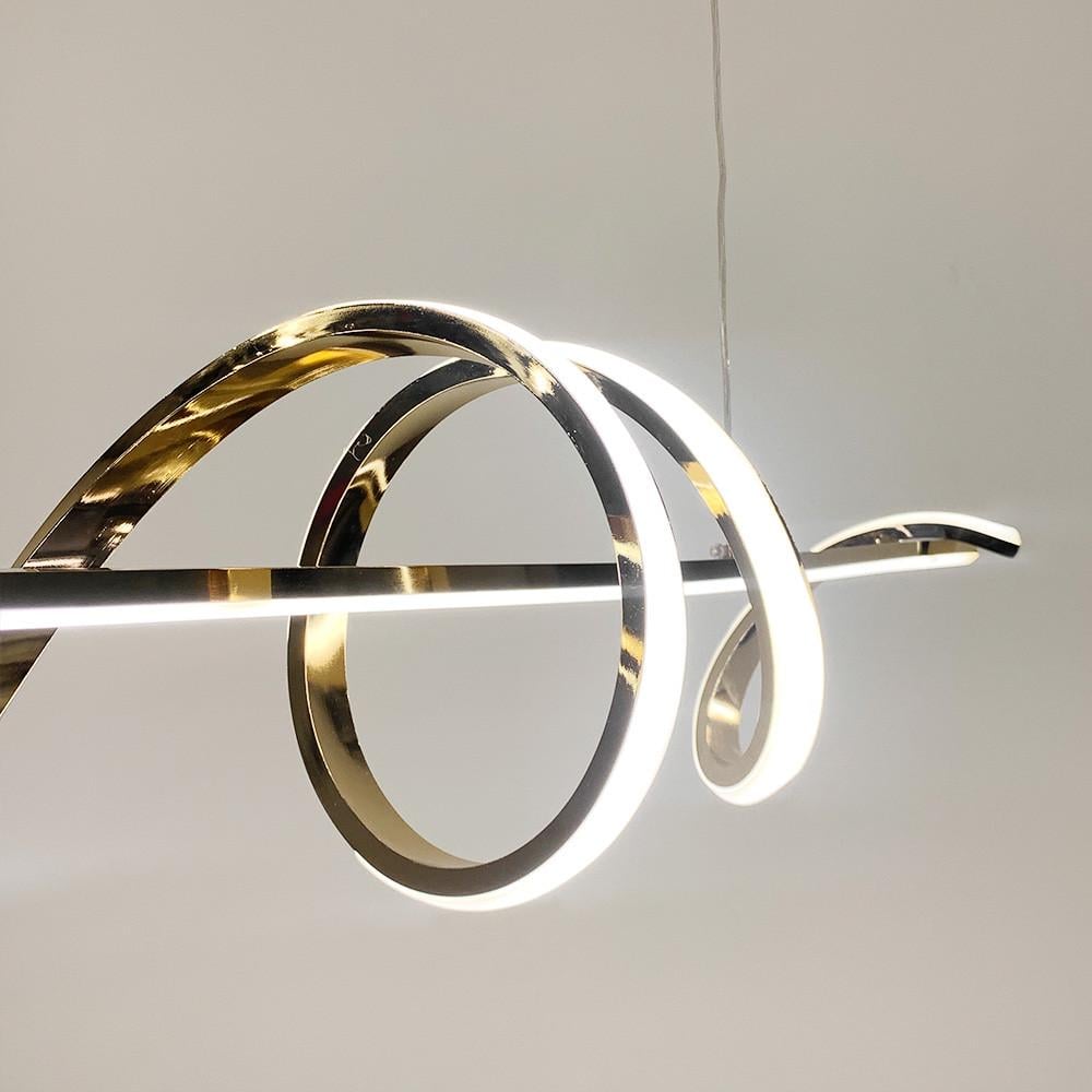 Люстра видовжена Wave 100 см Золотий (K 23 GD) - фото 3