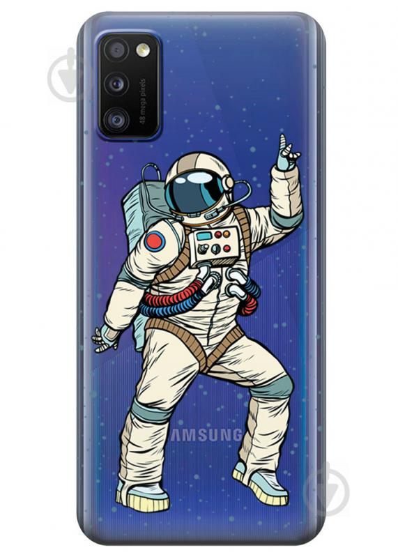 Прозрачный силиконовый чехол iSwag для Samsung Galaxy A41 с рисунком - Веселый космонавт (KS3102) Прозрачный силиконовый чехол iSwag для Samsung Galaxy A41 с рисунком - Веселый космонавт (KS3102)