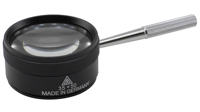 Лупа металлическая Magnifier LM-50 35х50