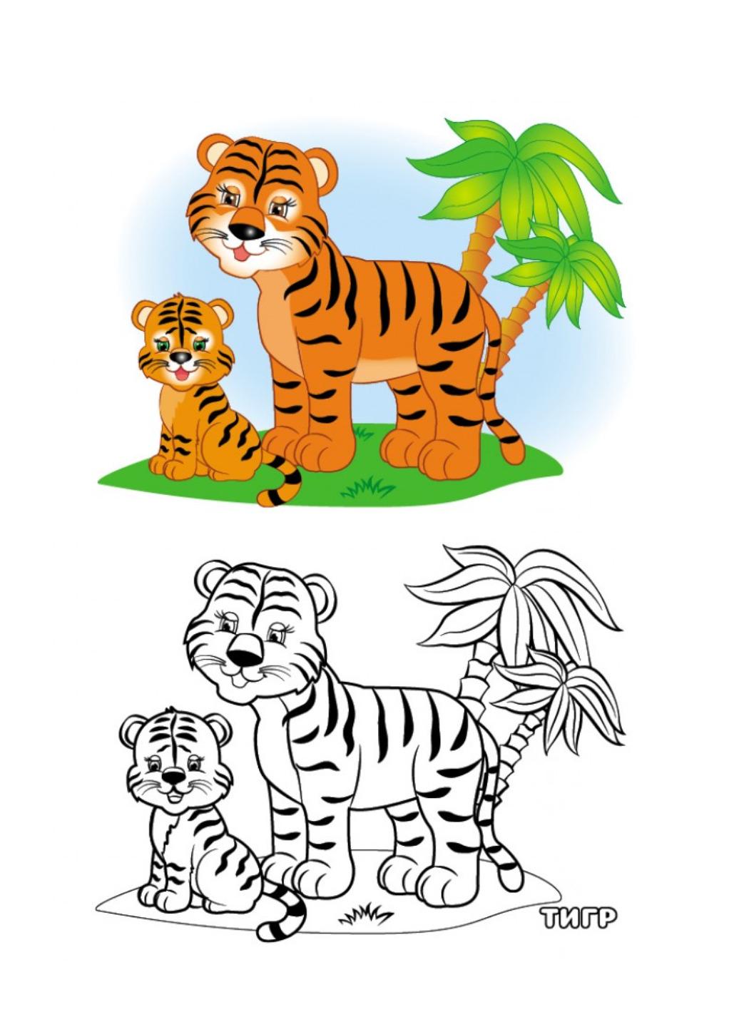 Розмальовка "Кумедні тварини Подивись та розфарбуй" - фото 2 Розмальовка "Кумедні тварини Подивись та розфарбуй" - фото 2