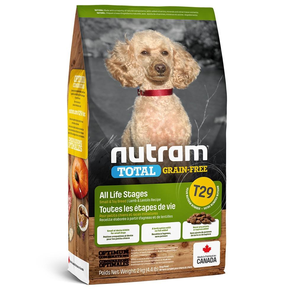 Корм сухий для собак меленьких пород Nutram T29 Total Grain Free з ягням та овочами 2 кг (067714102635)