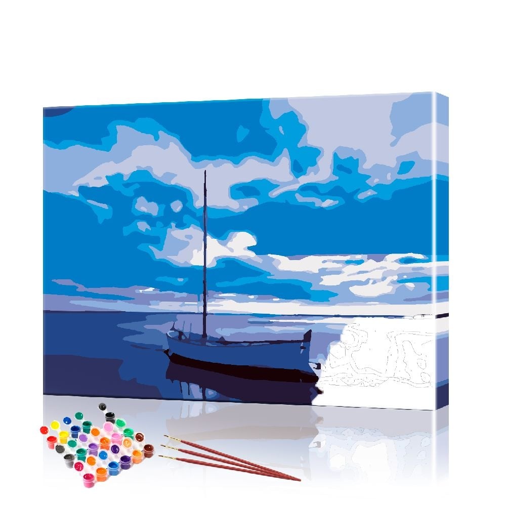Картина по номерам ArtSale Одинокая яхта PBN0613 40х50 см