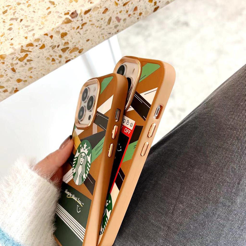 Чехол для iPhone 11 Starbucks с защитой камеры Карамельный - фото 5