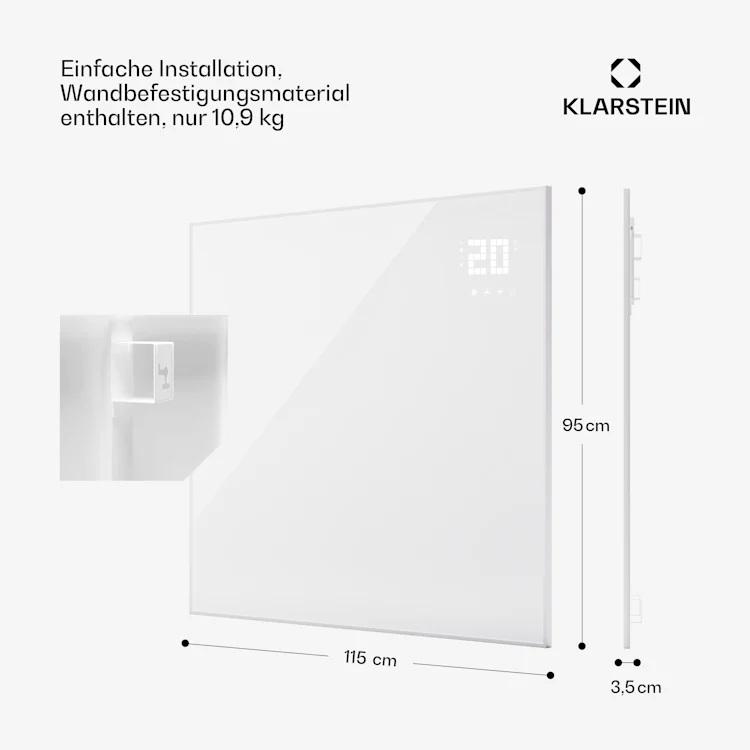 Инфракрасный обогреватель KLARSTEIN Wonderwall Smart Bornholm 1200W Белый (10045467) - фото 7