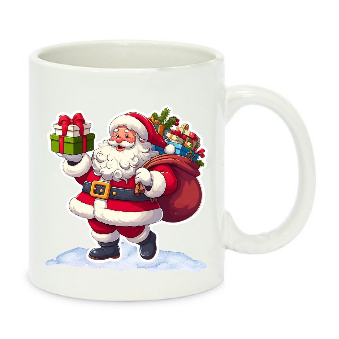 Чашка с принтом Санта 330 мл Белый (001266)
