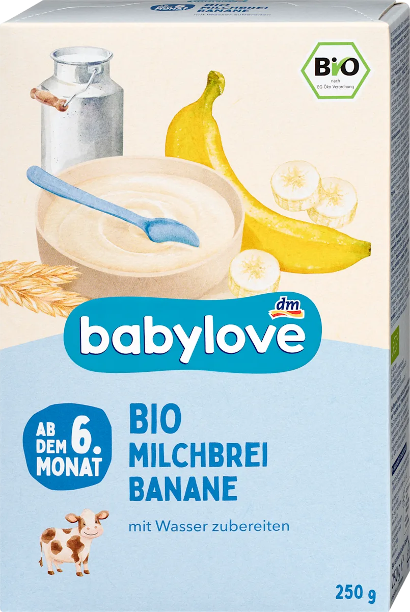 Манна каша Babylove молочна з бананом для дітей з 6 місяців 250 г (МК-001)
