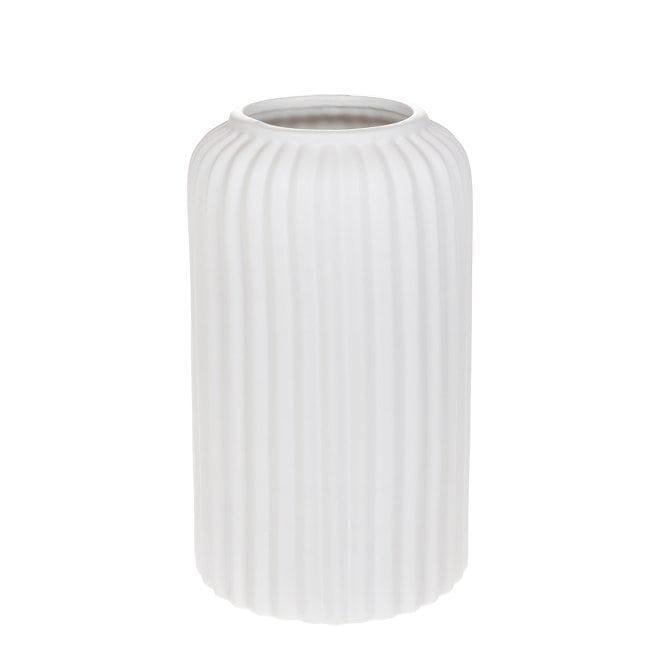 Ваза керамічна Flora Уніко матова 20,5 см Білий (32700)