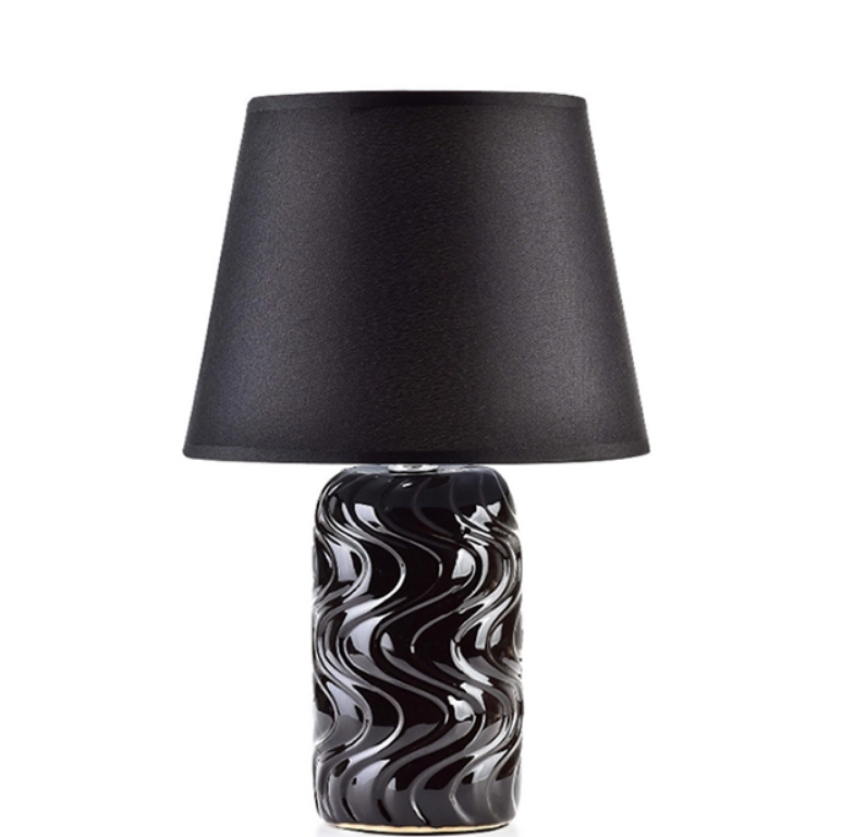 Лампа керамическая настольная Leti 32 см Black (36066)