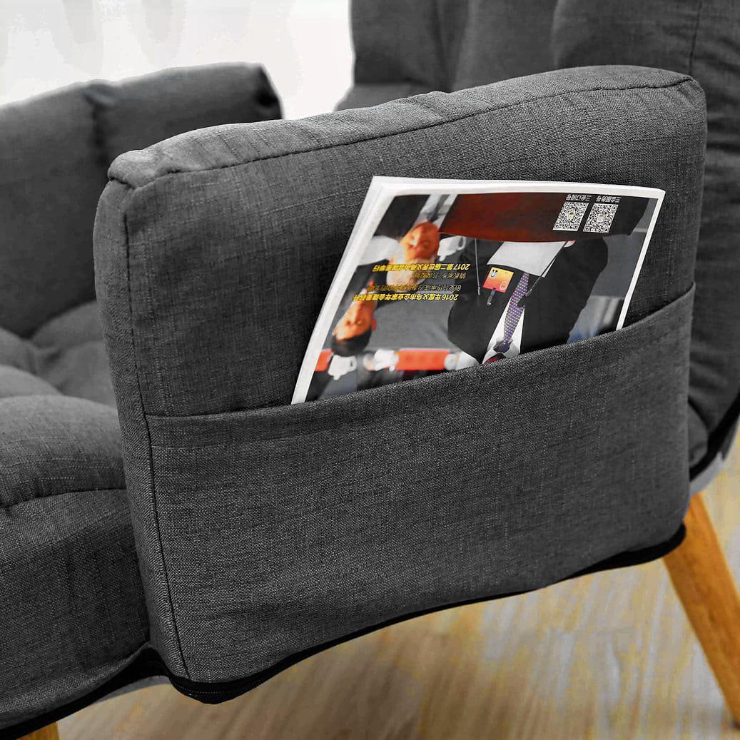 Кресло раскладное Uszak DIOR с подставкой для ног Графитовый (11163572) - фото 3 Кресло раскладное Uszak DIOR с подставкой для ног Графитовый (11163572) - фото 3