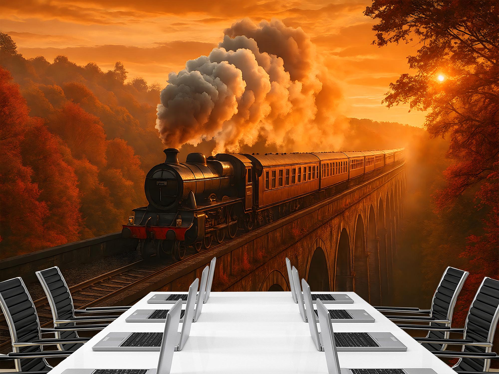 Фотошпалери флізелінові Upstream Полярний експрес в тунелі серед гір 153х230 см (S5CAR-034/3) - фото 4 Фотошпалери флізелінові Upstream Полярний експрес в тунелі серед гір 153х230 см (S5CAR-034/3) - фото 4