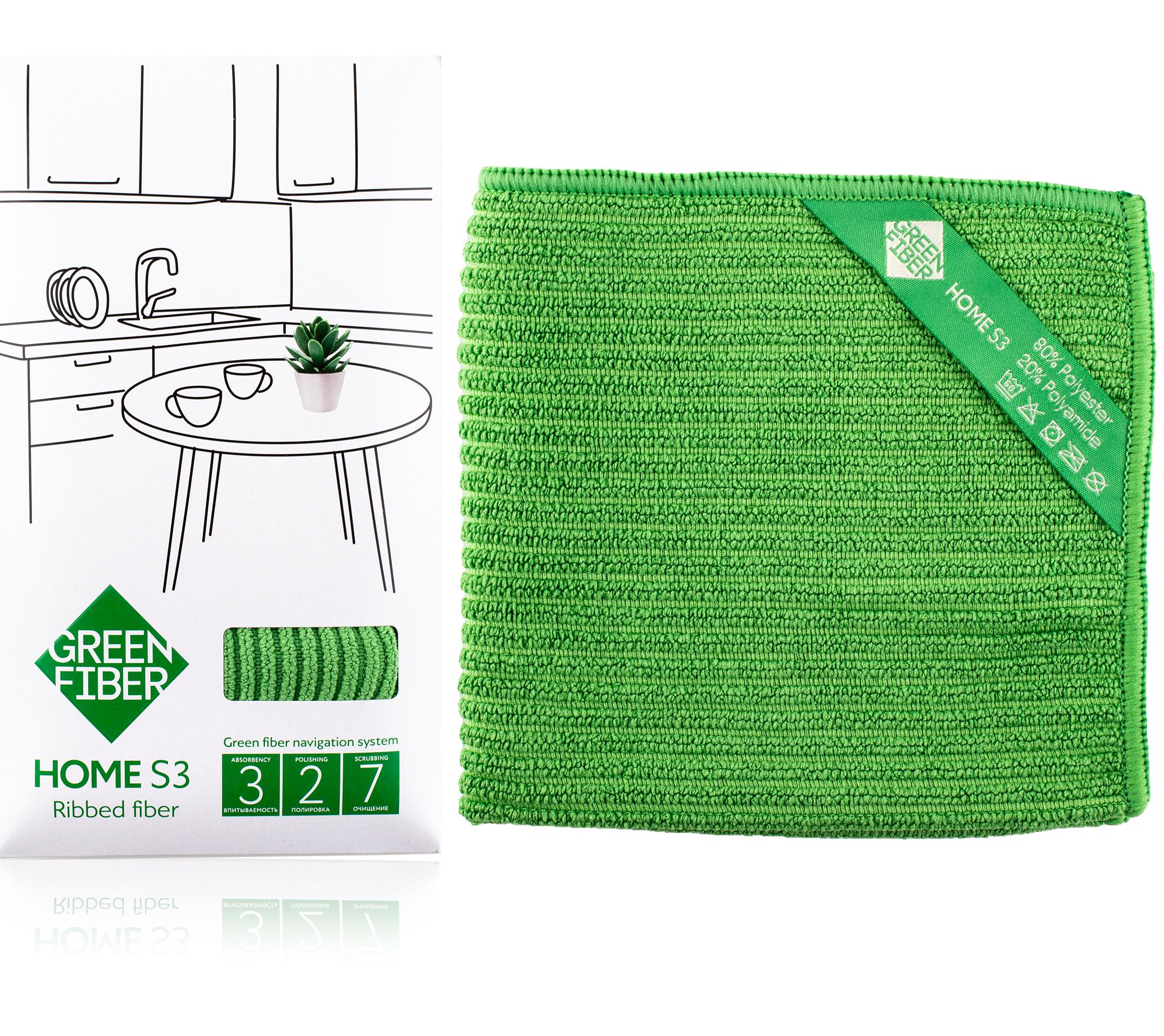 Салфетка GreenWay Green Fiber Home S3 Файбер ребристый Green (08025) - фото 2 Салфетка GreenWay Green Fiber Home S3 Файбер ребристый Green (08025) - фото 2