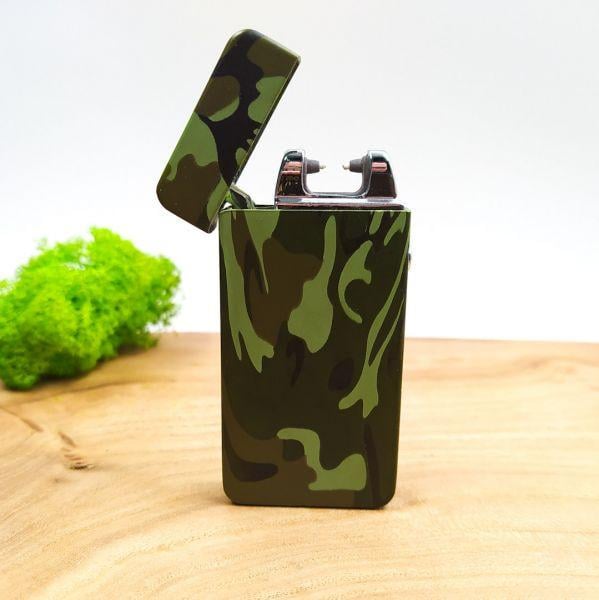 Зажигалка электронная Camouflage USB Green - фото 2