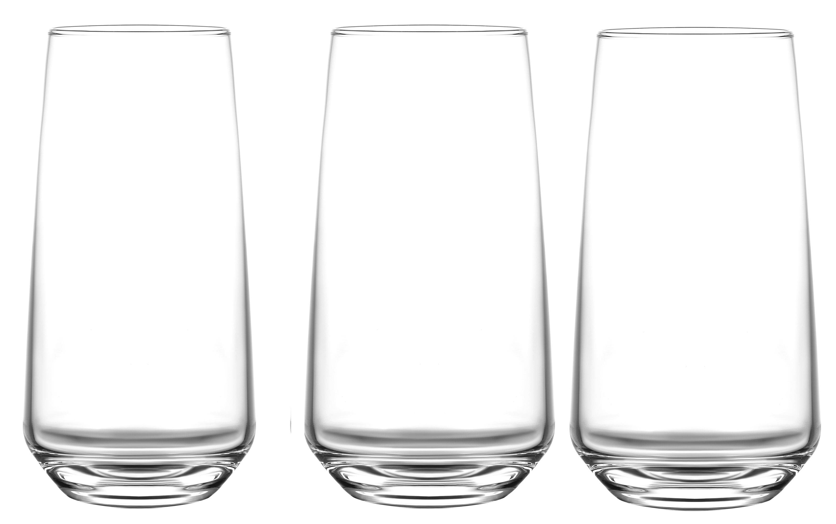 Набір склянок високих Ardesto Gloria Shine 480 мл 3 шт. Прозорий (AR2648GS)