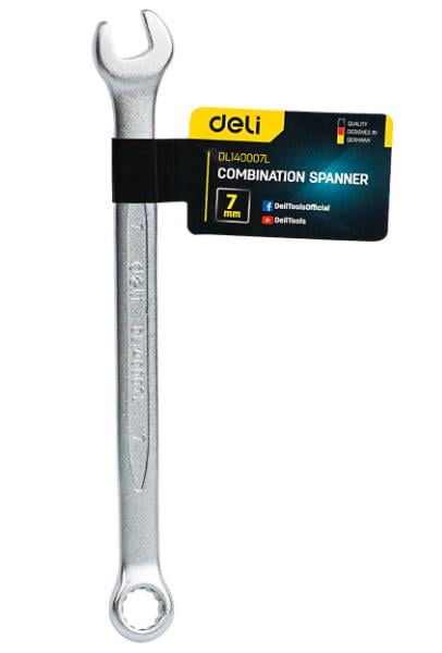 Ключ гаечный комбинированный Deli Tools DL140007L 7 мм (27207017)