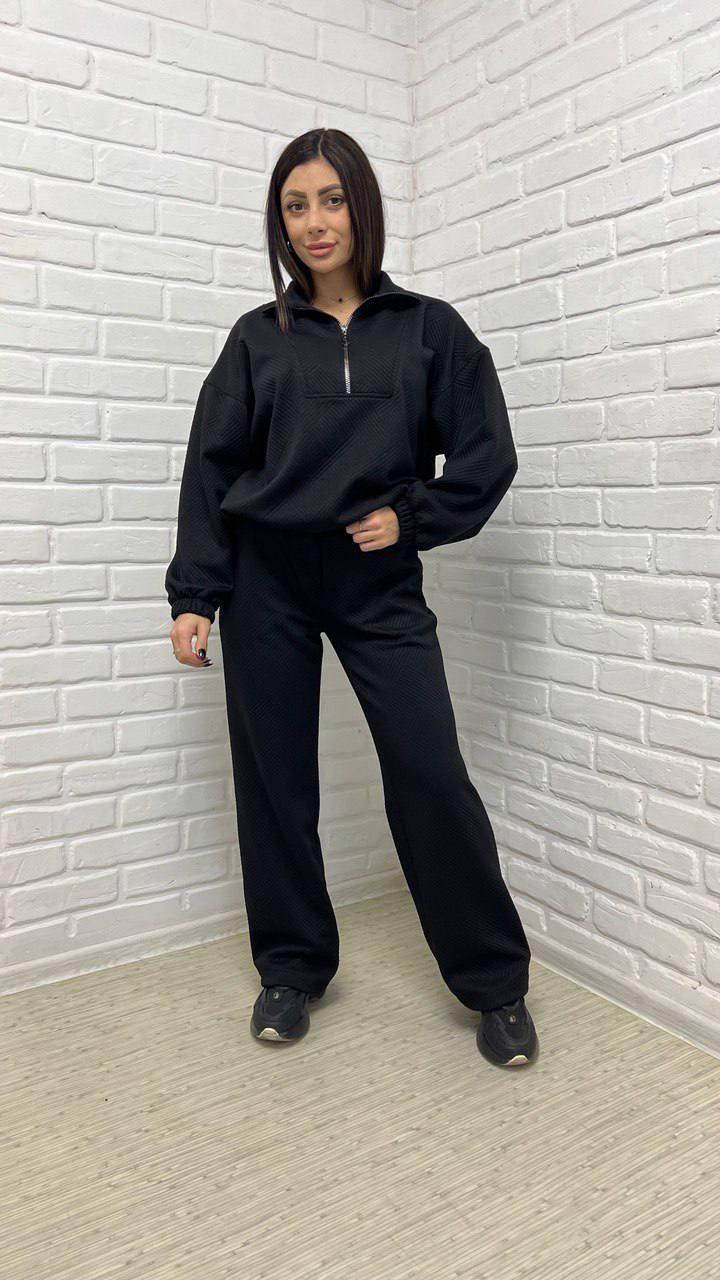 Костюм женский Лана брючный р. 42-44 Черный (1834)