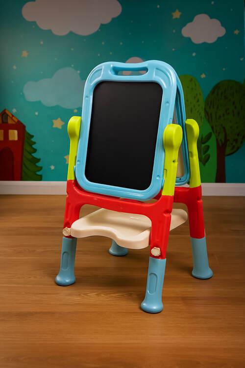 Мольберт дитячий для малювання 2в1 магнітна та крейдова дошка з 48 предметами для творчості (DOUBLEMAGNETIC)