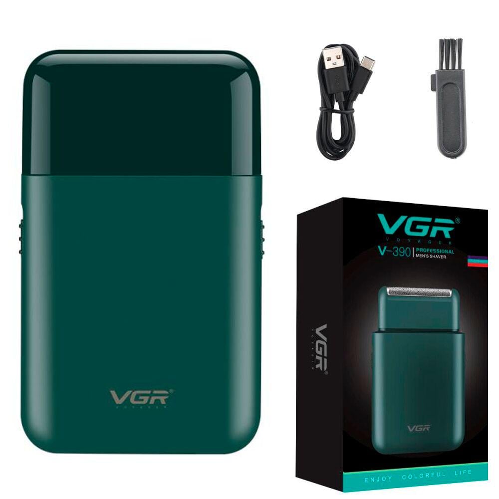 Электробритва аккумуляторная VGR V-390 сеточная с выдвижным триммером/USB зарядкой (ML-06386)