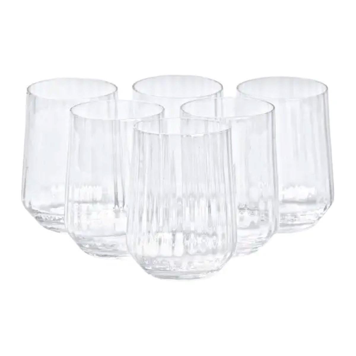 Набор ребристых стаканов 6 шт. по 450 мл Прозрачный (HP98)