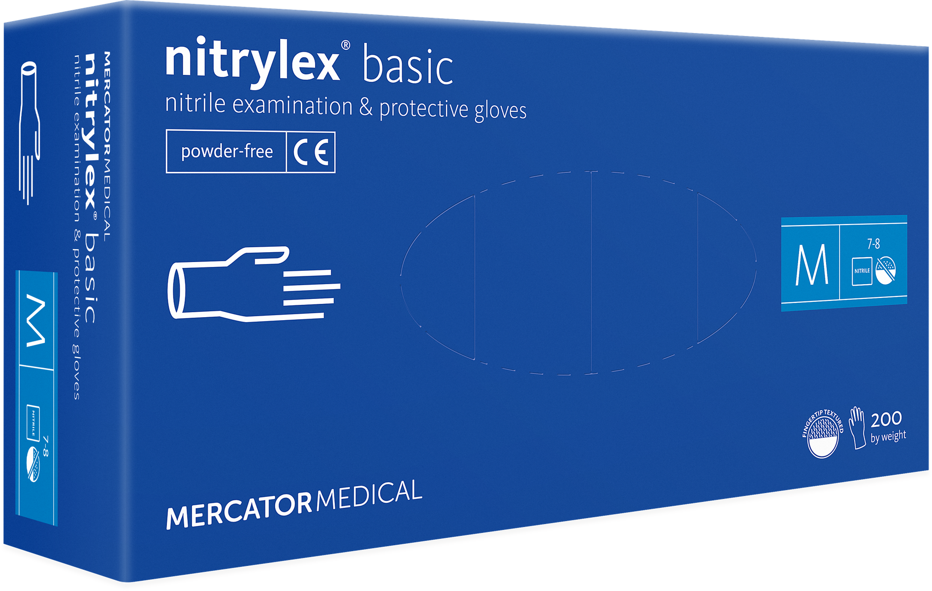 Рукавички Mercator Medical NITRYLEX BASIC одноразові нітрилові 200шт. розмір М ВВ5235CCМ