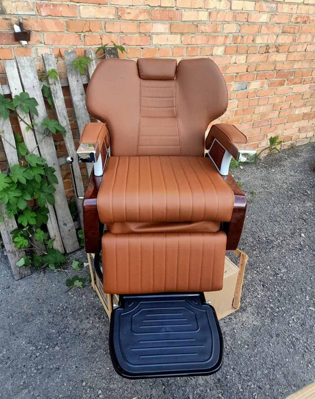 Кресло парикмахерское мужское ДенІС professional Barbershop Elite Коричневый (1865505027) - фото 5 Кресло парикмахерское мужское ДенІС professional Barbershop Elite Коричневый (1865505027) - фото 5