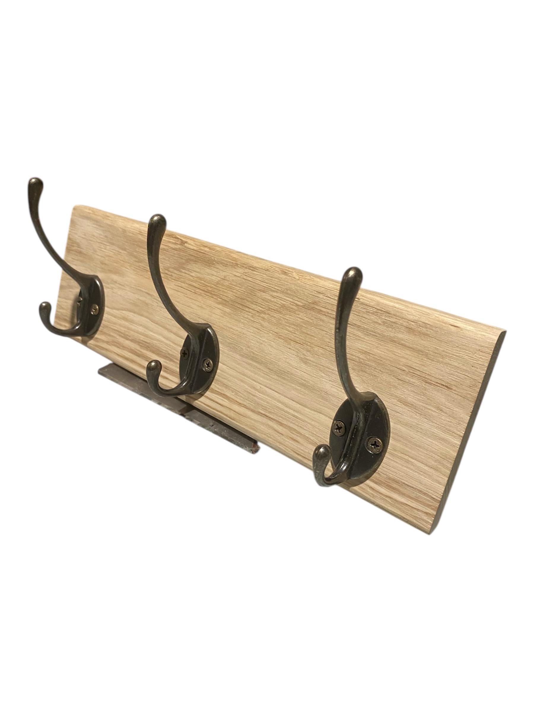 Вішалка настінна з натурального дуба на 3 гачки (31016412)